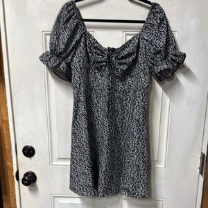 Black and White Floral Dress